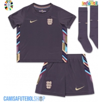 Camisa de time de futebol Inglaterra Replicas 2º Equipamento Infantil Europeu 2024 Manga Curta (+ Calças curtas)